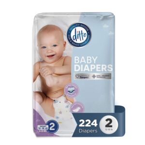 Ditto Baby Diapers Size #2 8X28ct