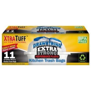 Extra Tuff Trash Bag-11ct 24/13g Drawstring #30130
