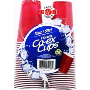 Co-Ex Plastic Cup 24X12oz Red-30ct #385